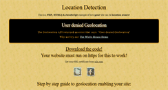 Desktop Screenshot of locationdetection.mobi